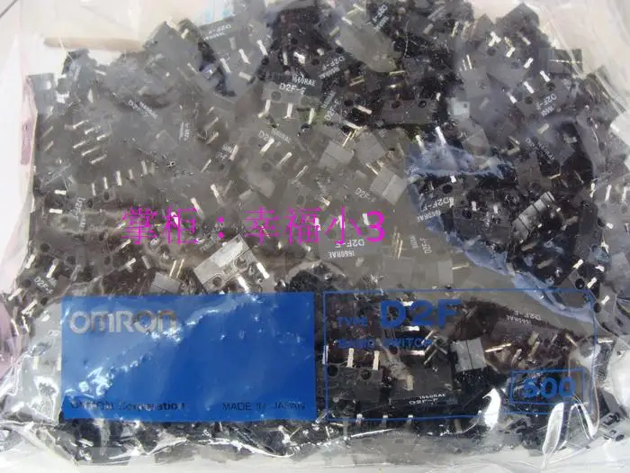 5pcs/pack 100% original made in Japan OMRON D2F-F mouse button mouse micro switch 10 millions lifetime
5pcs/pack 100% original made in Japan OMRON D2F-F mouse button mouse micro switch 10 millions lifetime