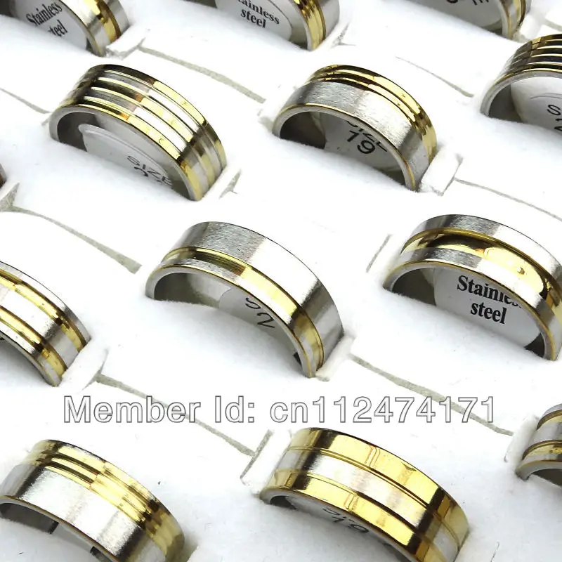Hot Sale 10pcs Gold Color Mix Top 316L Stainless Steel Fashion Rings For Men's Jewelry Wholesale Jewelry Lots
Hot Sale 10pcs Gold Color Mix Top 316L Stainless Steel Fashion Rings For Men's Jewelry Wholesale Jewelry Lots
