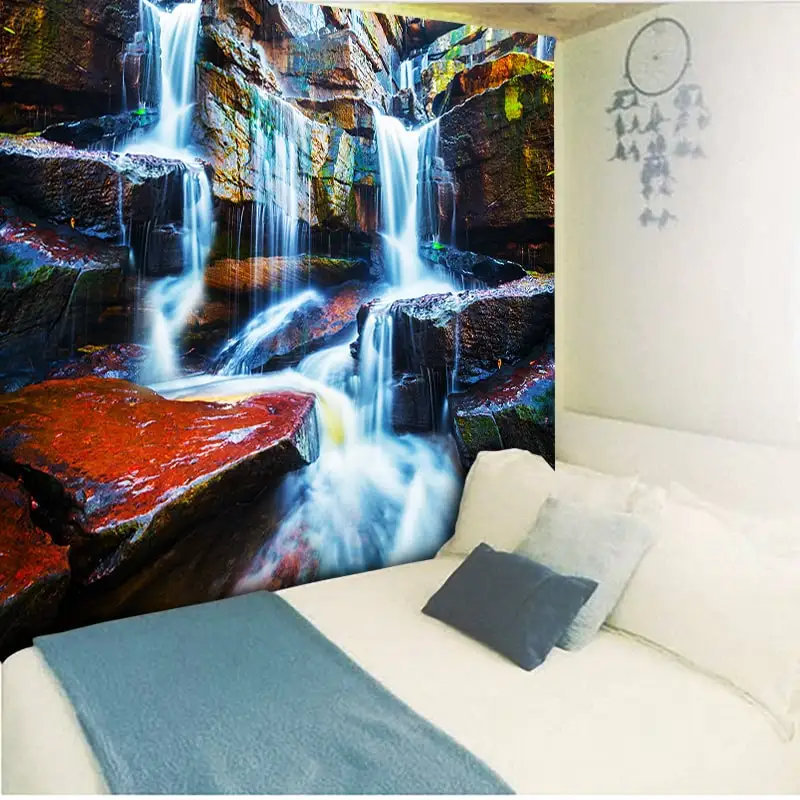 Waterfall Mountain Rock Natural Scenery Print Tapestry Wall Hanging Real Effect Lifelike Bohemian Wall Blanket Hippie Carpets
Waterfall Mountain Rock Natural Scenery Print Tapestry Wall Hanging Real Effect Lifelike Bohemian Wall Blanket Hippie Carpets