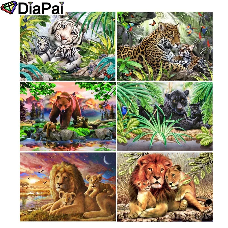 DIAPAI 5D DIY Diamond Painting 100% Full Square/Round Drill "Animal lion tiger leopard" 3D Embroidery Cross Stitch Home Decor
DIAPAI 5D DIY Diamond Painting 100% Full Square/Round Drill "Animal lion tiger leopard" 3D Embroidery Cross Stitch Home Decor