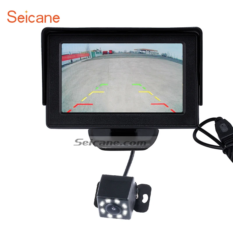 Seicane TFT LCD 4.3 Inch Monitor Displayer Backup RearView Camera with 8 LED Lights Waterproof Night Vision Parking CCD free
Seicane TFT LCD 4.3 Inch Monitor Displayer Backup RearView Camera with 8 LED Lights Waterproof Night Vision Parking CCD free