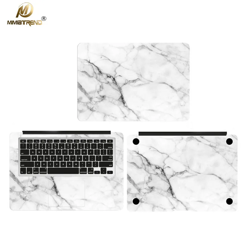 Mimiatrend белый Мрамор зерна ноутбука Наклейка Наклейки чехол для Apple Macbook Air Pro retina 11 13