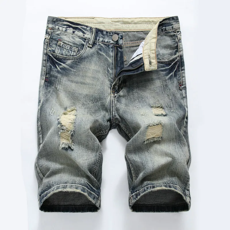 Summer Men's Retro Ripped Jeans Shorts Slim Fit Vintage Denim Shorts for Male Short Jeans
Summer Men's Retro Ripped Jeans Shorts Slim Fit Vintage Denim Shorts for Male Short Jeans