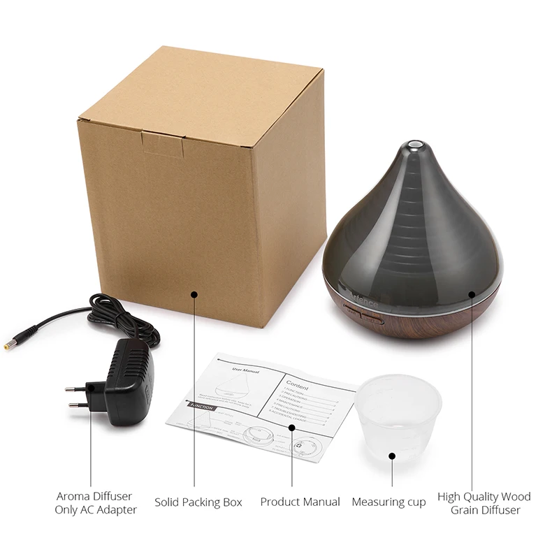 300ml Transparent High Quality Essential Oil Aromatherapy Diffuser Ultrasonic Humidifier for Home Office Yoga 7 Colors Light
300ml Transparent High Quality Essential Oil Aromatherapy Diffuser Ultrasonic Humidifier for Home Office Yoga 7 Colors Light