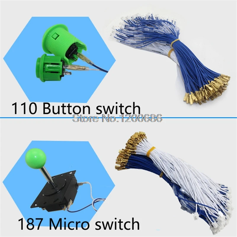 20CM Arcade Game Rocker wire harness PC PS3 PS4 110 switch Computer Rocker Button wire harness 187 Micro switch cable
20CM Arcade Game Rocker wire harness PC PS3 PS4 110 switch Computer Rocker Button wire harness 187 Micro switch cable