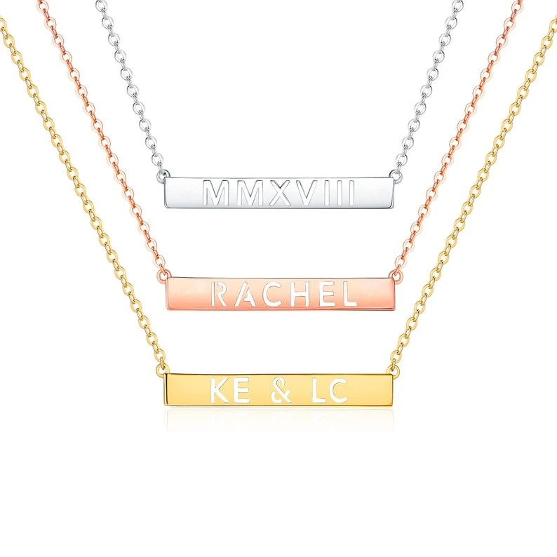 Personalized Hollow Bar Necklace Women Letter Name Custom Necklace Collares Collier Femme Stainless Steel Chain Jewelry Ketting
Personalized Hollow Bar Necklace Women Letter Name Custom Necklace Collares Collier Femme Stainless Steel Chain Jewelry Ketting
