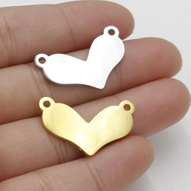 20pcs/Lot Stainless Steel Two Sides Mirror Polished Heart Shaped Charms Connetors DIY Bracelets Jewelry Making
20pcs/Lot Stainless Steel Two Sides Mirror Polished Heart Shaped Charms Connetors DIY Bracelets Jewelry Making