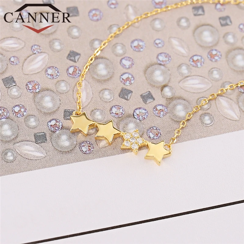 CANNER Lovely Star Pendant Necklace 925 Sterling Silver Choker Simple Chain Necklace Gold Color Jewelry for Women FO
CANNER Lovely Star Pendant Necklace 925 Sterling Silver Choker Simple Chain Necklace Gold Color Jewelry for Women FO