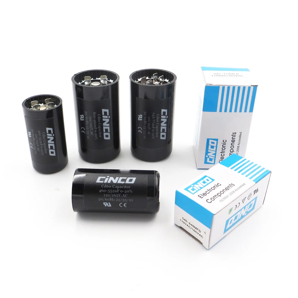 CD60 110V 125V 165V запуск двигателя конденсатор с алюминиевой крышкой 88 108 130 124 149 156 145 176