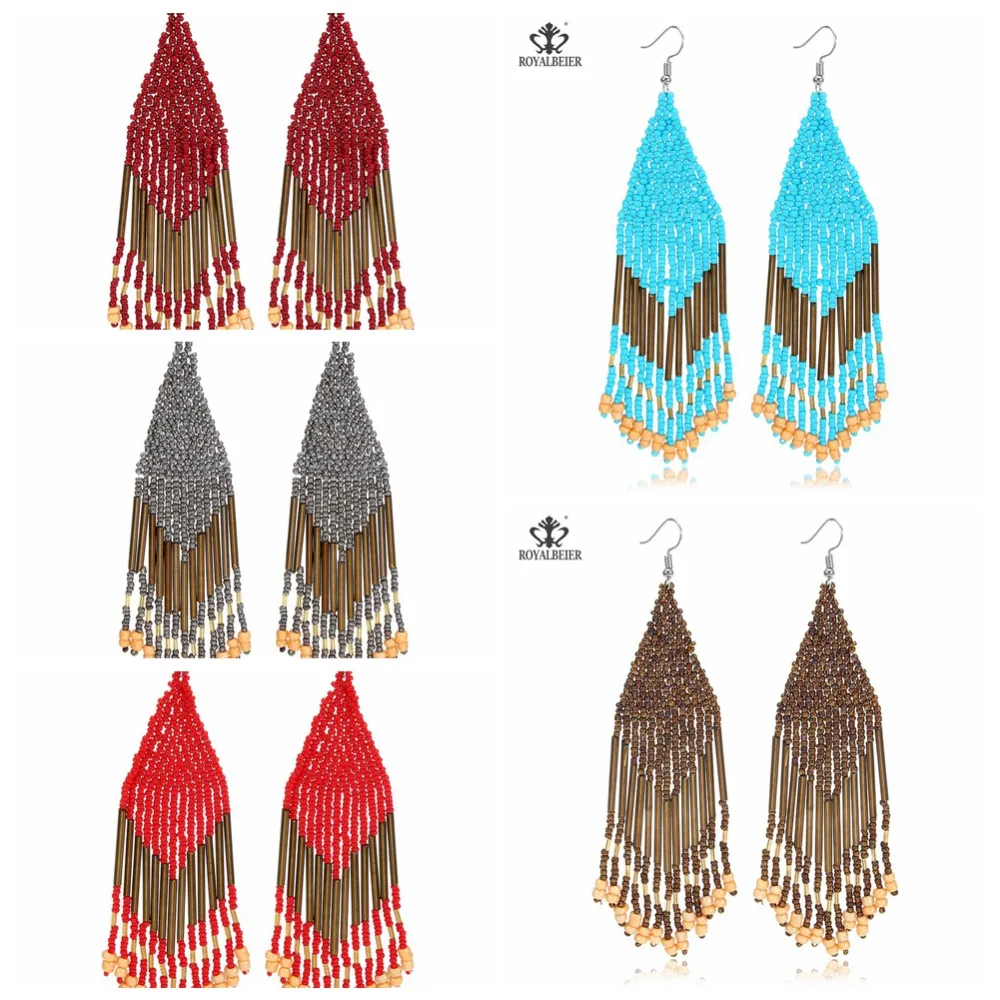RoyalBeiery Tassel Drop Earrings Acrylic Beaded Earrings Classic Long Bohemian Pendant Earrings Wedding Jewelry Wholesale 1pair
RoyalBeiery Tassel Drop Earrings Acrylic Beaded Earrings Classic Long Bohemian Pendant Earrings Wedding Jewelry Wholesale 1pair