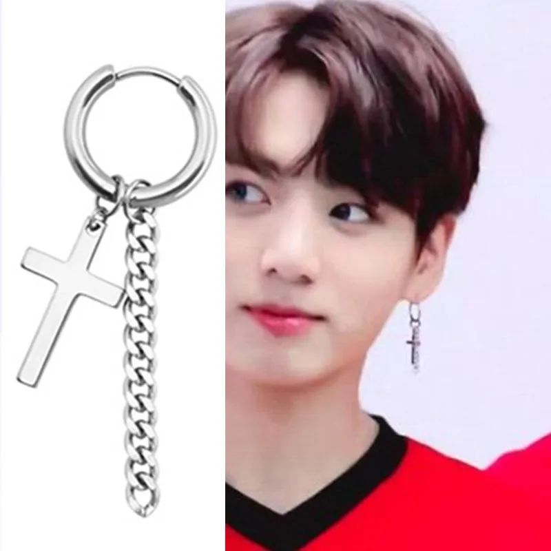 KPOP DNA корейские серьги в стиле панк с кисточками для мужчин и женщин гвоздики