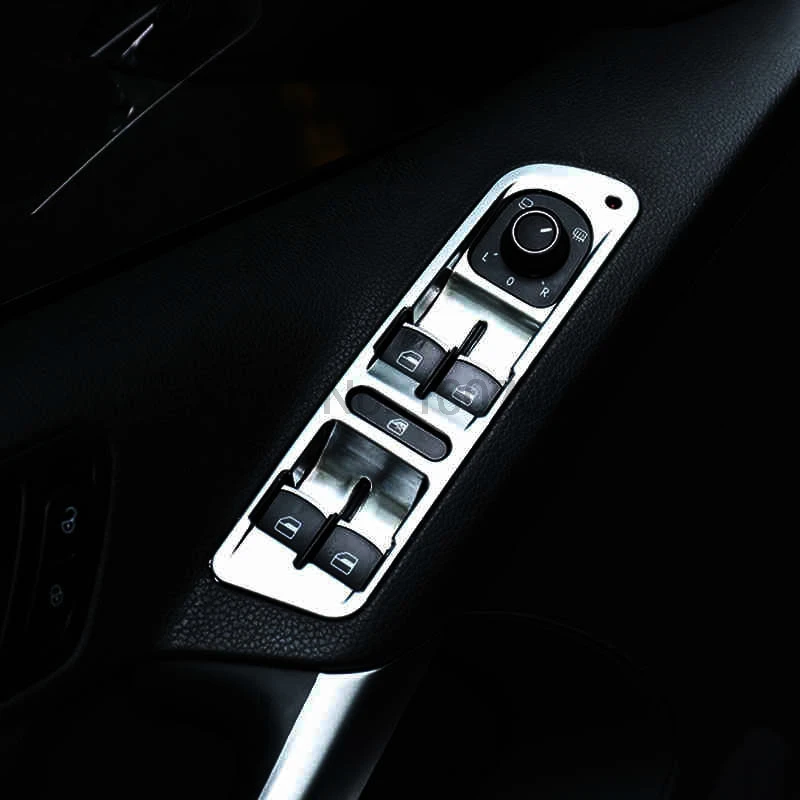 Для Volkswagen Tiguan 2012 2013 2014 2015 матовая хромированная Внутренняя дверь подлокотник
