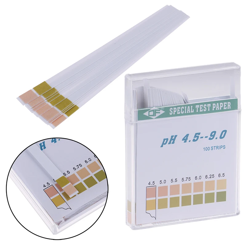 100pcs PH Test Meter Strips Litmus Paper PH4.5-9.0 Alkaline Acid Test Paper for Water Saliva Urine Testing
100pcs PH Test Meter Strips Litmus Paper PH4.5-9.0 Alkaline Acid Test Paper for Water Saliva Urine Testing