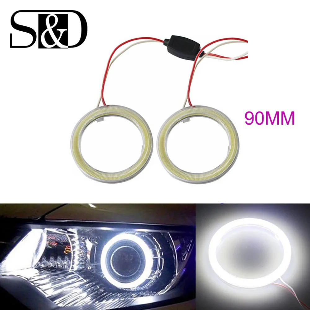 2Pcs Angel Eyes Halo Rings 90mm 66 Chips COB Car LED Headlight Motorcycle Fog Lights Auto Driving Lamp Blubs DRL Car Styling 12V
2Pcs Angel Eyes Halo Rings 90mm 66 Chips COB Car LED Headlight Motorcycle Fog Lights Auto Driving Lamp Blubs DRL Car Styling 12V