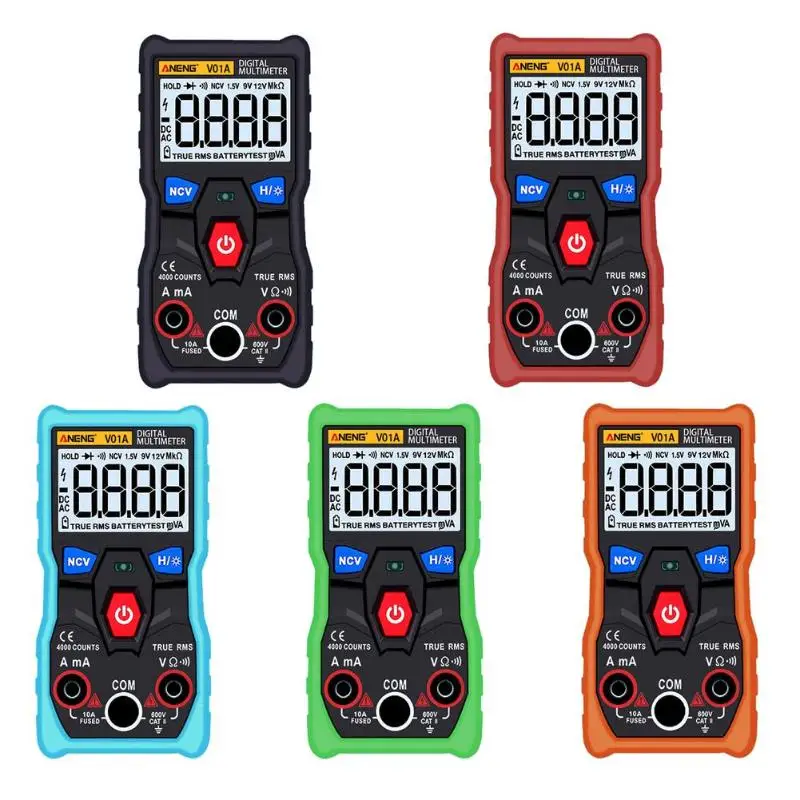 V01A Digital Multimeter True RMS Smart Fully Auto Range LCD Display Multimeter Tester with NCV Function Backlight
V01A Digital Multimeter True RMS Smart Fully Auto Range LCD Display Multimeter Tester with NCV Function Backlight
