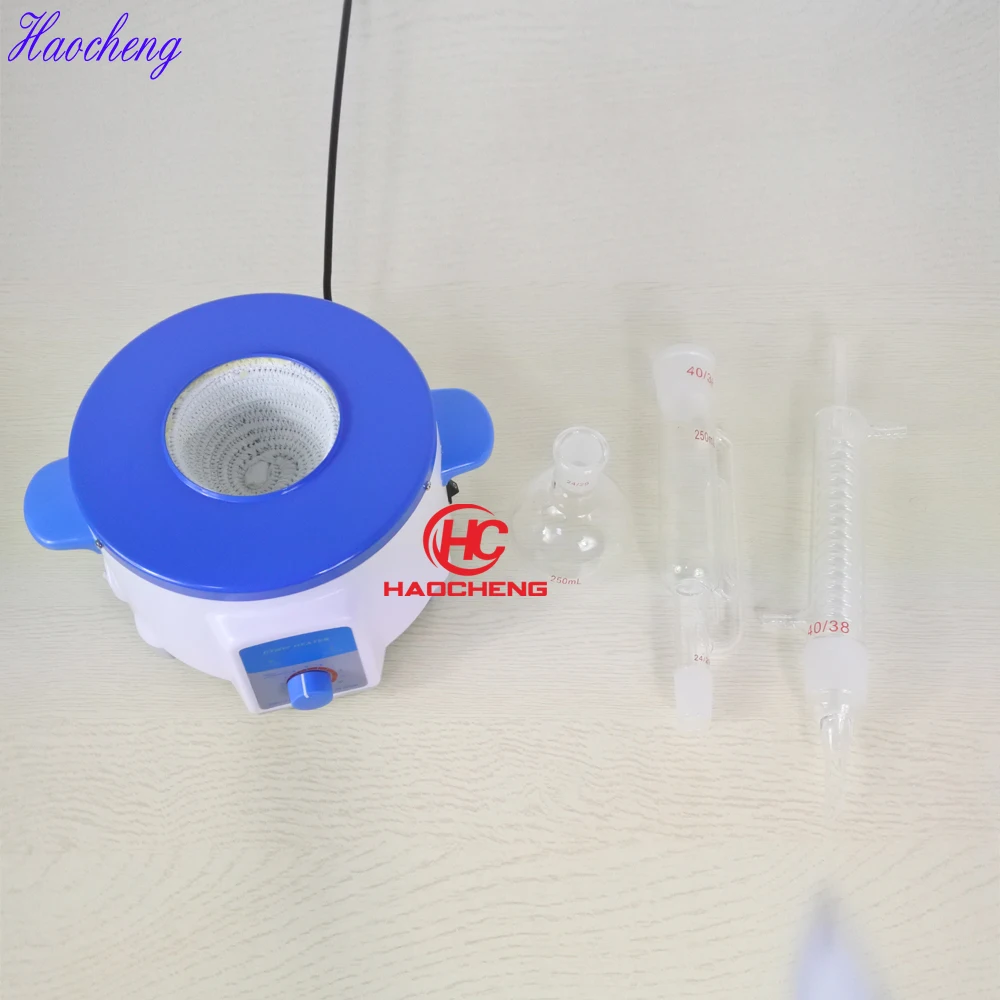 Free shipping, 250ML Soxhlet Extrctor with Heating mantle ,Soxhlet Extraction Glassware System with Coiled Condenser
Free shipping, 250ML Soxhlet Extrctor with Heating mantle ,Soxhlet Extraction Glassware System with Coiled Condenser