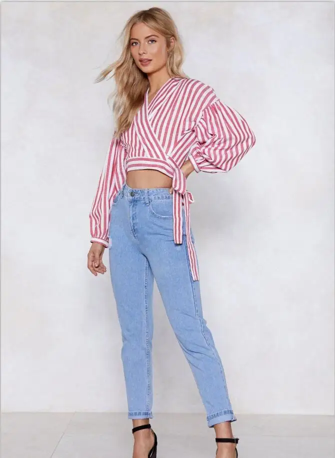 Women Shirts Top Womens T Tops Fashion Striped V-neck Long Sleeve Shirt Fashion Female Long Sleeve Fashion Shirt
Women Shirts Top Womens T Tops Fashion Striped V-neck Long Sleeve Shirt Fashion Female Long Sleeve Fashion Shirt