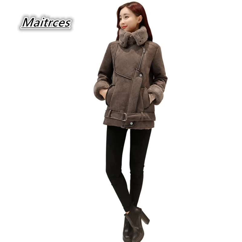 2018 spring fashion imitation deerskin Wool Long section women Jackets autumn winter lapel long-sleeved belt Coat PC005
2018 spring fashion imitation deerskin Wool Long section women Jackets autumn winter lapel long-sleeved belt Coat PC005