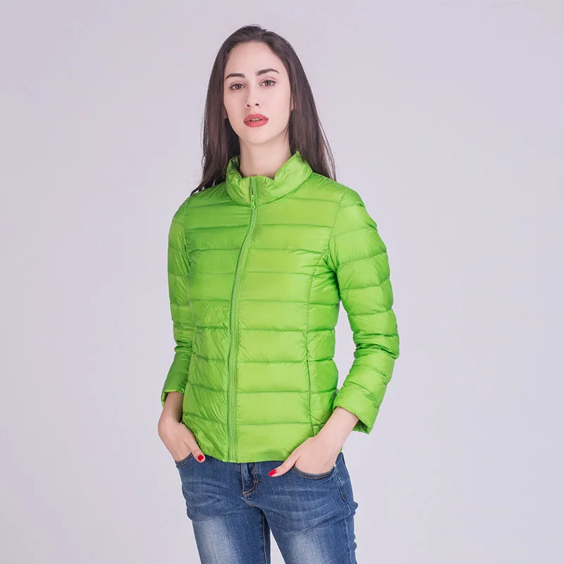 New arrival 2020 ultra thin light weight thin down jacket women stand collar slim short down coat outerwear plus size
New arrival 2020 ultra thin light weight thin down jacket women stand collar slim short down coat outerwear plus size