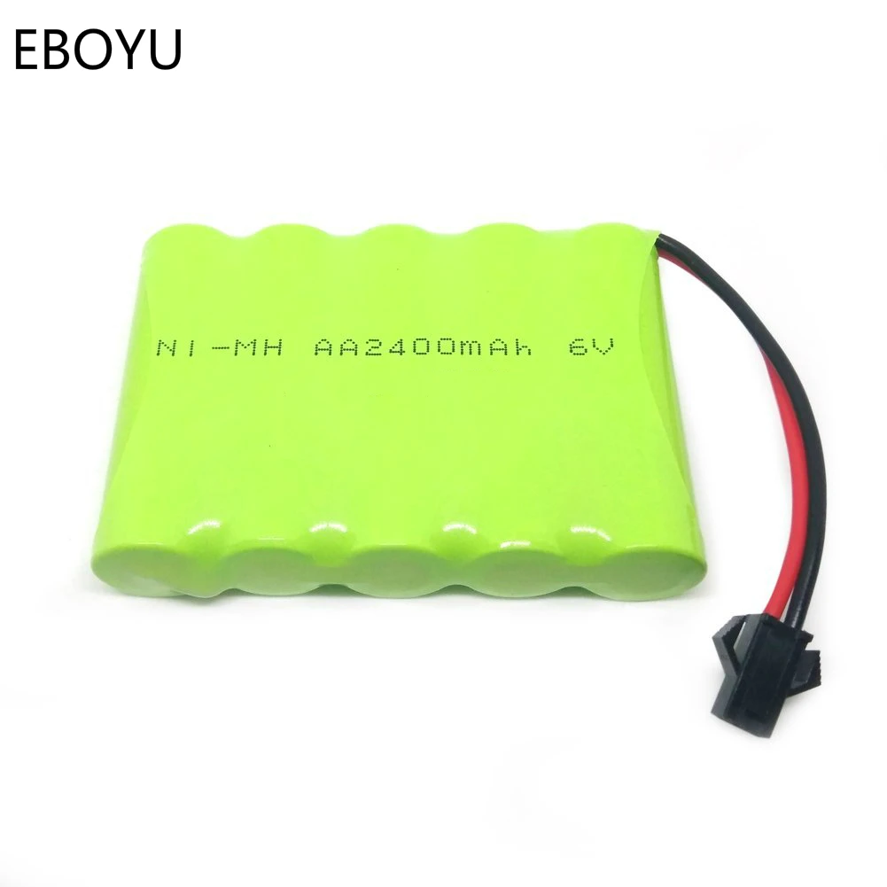 EBOYU 6V 2400mAh Ni-MH Rechargeable AA Battery Pack with SM 2P Plug for RC Car and Other Similar Remote Control Toys
EBOYU 6V 2400mAh Ni-MH Rechargeable AA Battery Pack with SM 2P Plug for RC Car and Other Similar Remote Control Toys