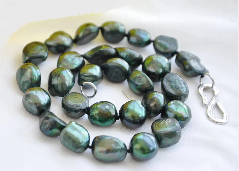 14'' 15'' 16'' 17'' 30'' 35cm - 80cm 10mm deep green baroque freshwater pearl Necklace Woman Jewelry AAA Natural pearl
14'' 15'' 16'' 17'' 30'' 35cm - 80cm 10mm deep green baroque freshwater pearl Necklace Woman Jewelry AAA Natural pearl