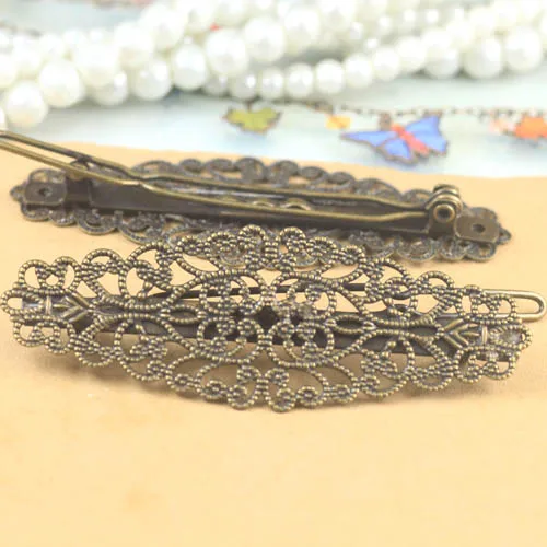 24x64mm Blank Barrette Bases Vintage Filigree Flower Hairwear Hairgrips Hair Clip Brief The Frog Clip Hairpin Settings Findings
24x64mm Blank Barrette Bases Vintage Filigree Flower Hairwear Hairgrips Hair Clip Brief The Frog Clip Hairpin Settings Findings