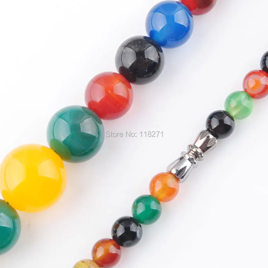 WOJIAER 2020 New Trendy 6-14mm Round Beads Necklace Natural Gem Stone Multicolor Agates for Women Jewelry 17.5 Inches PF3022
WOJIAER 2020 New Trendy 6-14mm Round Beads Necklace Natural Gem Stone Multicolor Agates for Women Jewelry 17.5 Inches PF3022