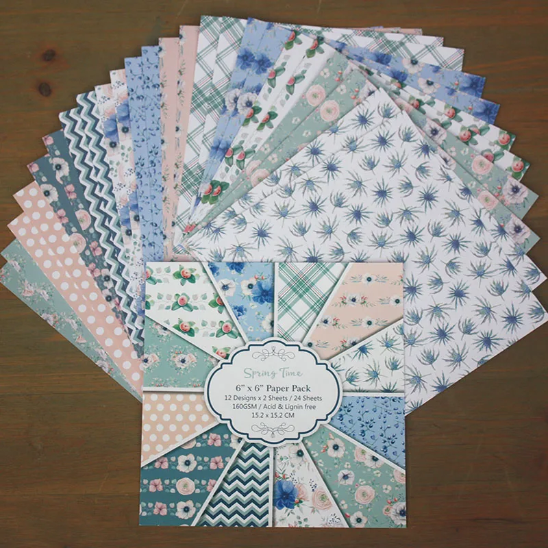 DIY Photo Album Scrapbooking Decorative Papers Sping Times Craft Paper Cutting 6" x 6" Single Side Printed24 pcs/Set
DIY Photo Album Scrapbooking Decorative Papers Sping Times Craft Paper Cutting 6" x 6" Single Side Printed24 pcs/Set