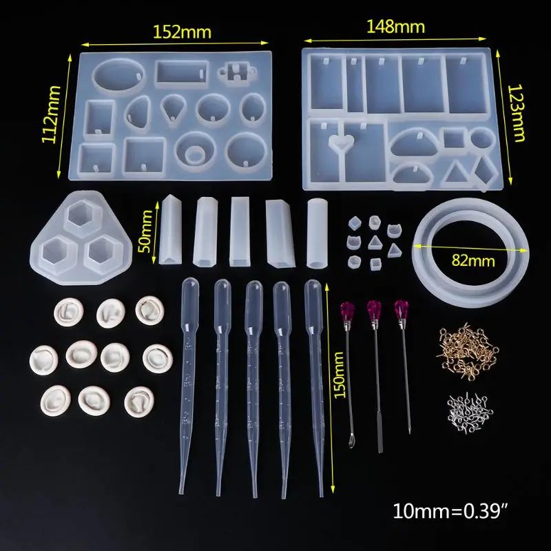 1 Set Silicone Mold Mix Stick Dropper Clasp DIY Jewelry Making Accessories Tools Molds Geometric Epoxy Resin Combination Crafts
1 Set Silicone Mold Mix Stick Dropper Clasp DIY Jewelry Making Accessories Tools Molds Geometric Epoxy Resin Combination Crafts