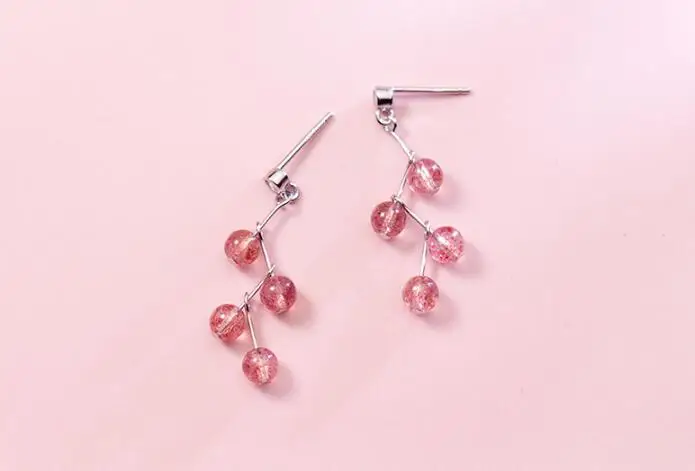 1pair 100% REAL. 925 Sterling SIlver Fine Jewelry WAVE Natural Strawberry Quartz Stone Branch DESIGN dangle Earrings GTLE2217
1pair 100% REAL. 925 Sterling SIlver Fine Jewelry WAVE Natural Strawberry Quartz Stone Branch DESIGN dangle Earrings GTLE2217