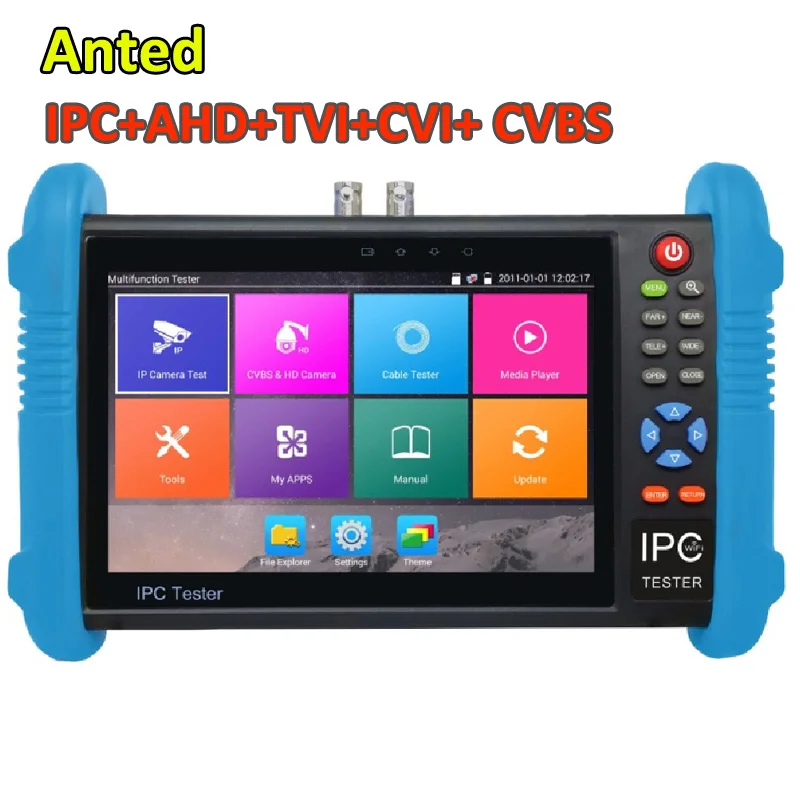 7-дюймовый портативный IPC AHD TVI CVI CVBS аналоговая камера для видеонаблюдения
