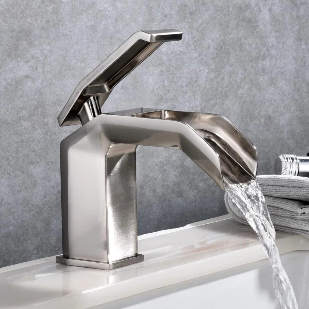 Nickel wire drawing Basin Faucet Black Waterfall Bathroom Faucet Cold And Hot Single handle Bathroom Faucet Mixer Water Tap
Nickel wire drawing Basin Faucet Black Waterfall Bathroom Faucet Cold And Hot Single handle Bathroom Faucet Mixer Water Tap