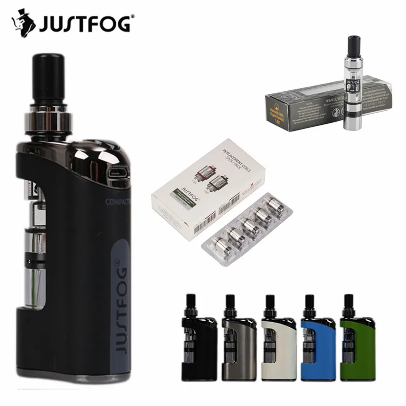 JUSTFOG Compact 14 комплект электронная сигарета испаритель с 1500 мАч батарея 1 2 Ом/1 6 Ом Q14