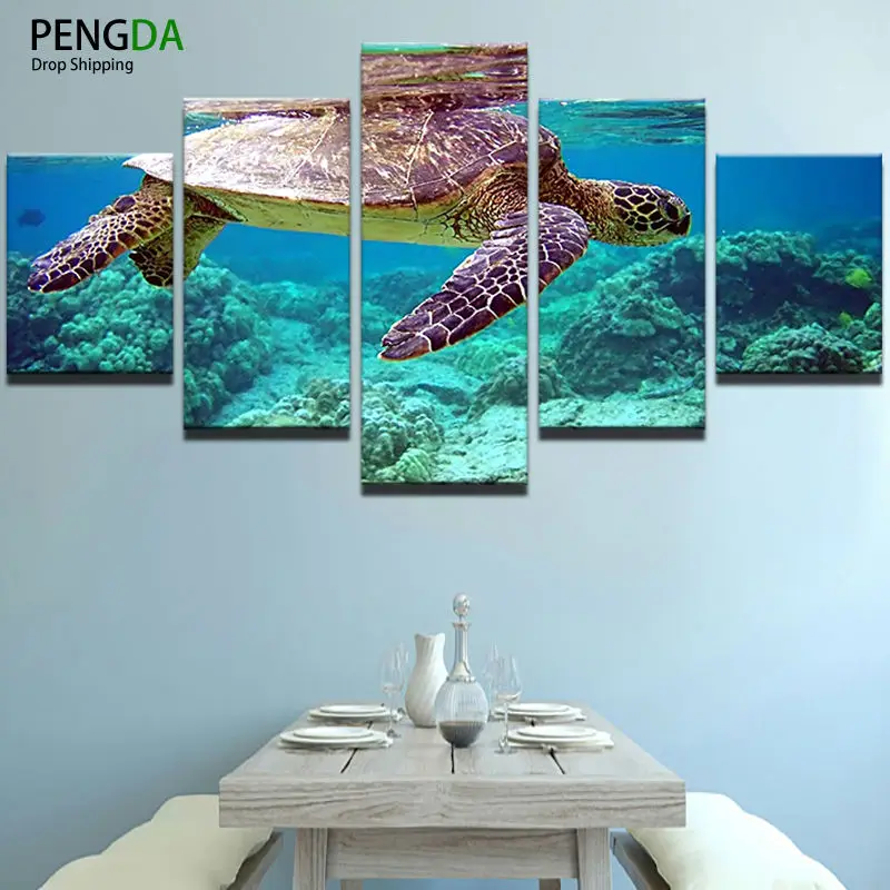 PENGDA Printed Frames Landscape Modular Picture Large 5 Panel Animals Turtle Canvas Painting For Bedroom Living Room Home
PENGDA Printed Frames Landscape Modular Picture Large 5 Panel Animals Turtle Canvas Painting For Bedroom Living Room Home