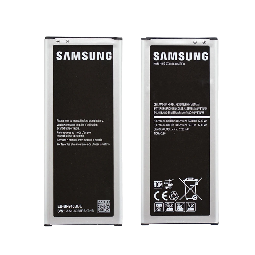 Original Battery EB-BN910BBE for Samsung GALAXY note 4 N910A N910U N910F N910H 3220mAh batterie with NFC EB-BN910BBU
Original Battery EB-BN910BBE for Samsung GALAXY note 4 N910A N910U N910F N910H 3220mAh batterie with NFC EB-BN910BBU