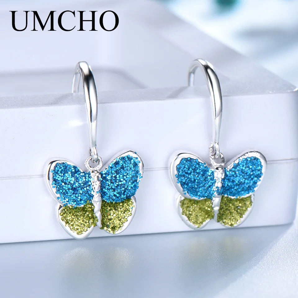 UMCHO Sequins 925 Sterling Silver Butterfly Drop Earrings for Women Party Fine Jewelry Gifts
UMCHO Sequins 925 Sterling Silver Butterfly Drop Earrings for Women Party Fine Jewelry Gifts