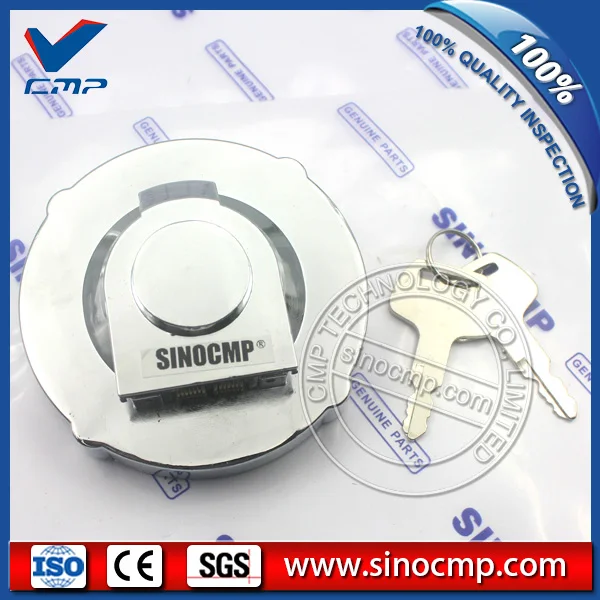 SINOCMP stainless steel oil cover, fuel tank cap for R225-7 excavator, high quality
SINOCMP stainless steel oil cover, fuel tank cap for R225-7 excavator, high quality