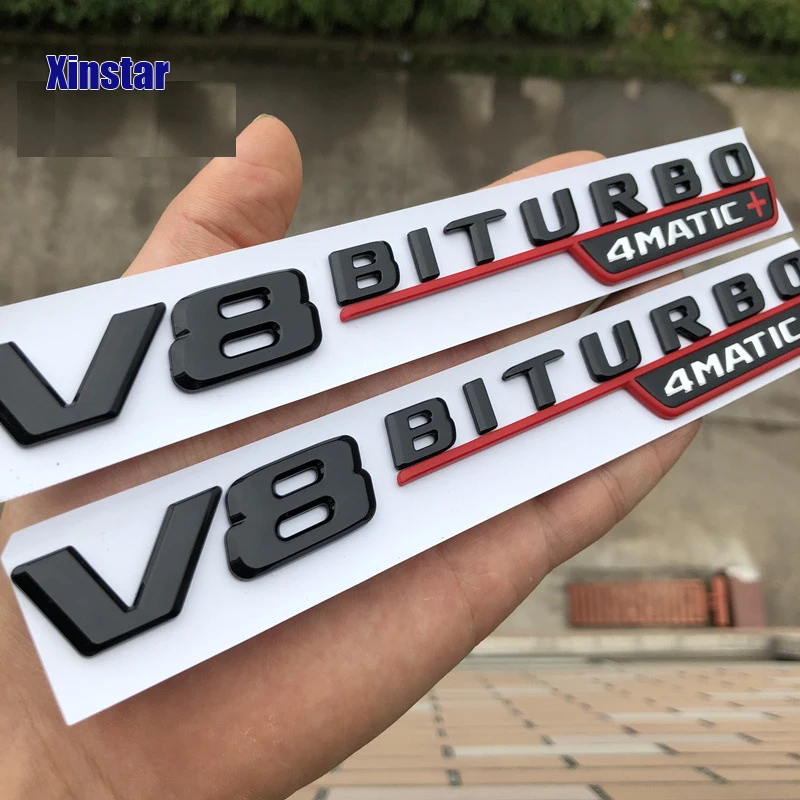 2 шт. V8 BITURBO 4matic Эмблема fender для Mercedes Benz w117 cla45 w205 c63 w212 e63 w207 w176 a45 x156 gla45 AMG | Автомобили