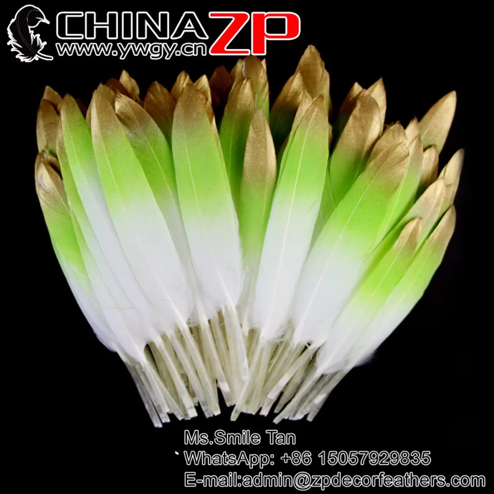 CHINAZP Feathers 100pcs/lot Bright Lime Green withe Ombre Metallic Gold Tip Feathers Painted Duck Feather Wholesale Bulk Sale
CHINAZP Feathers 100pcs/lot Bright Lime Green withe Ombre Metallic Gold Tip Feathers Painted Duck Feather Wholesale Bulk Sale