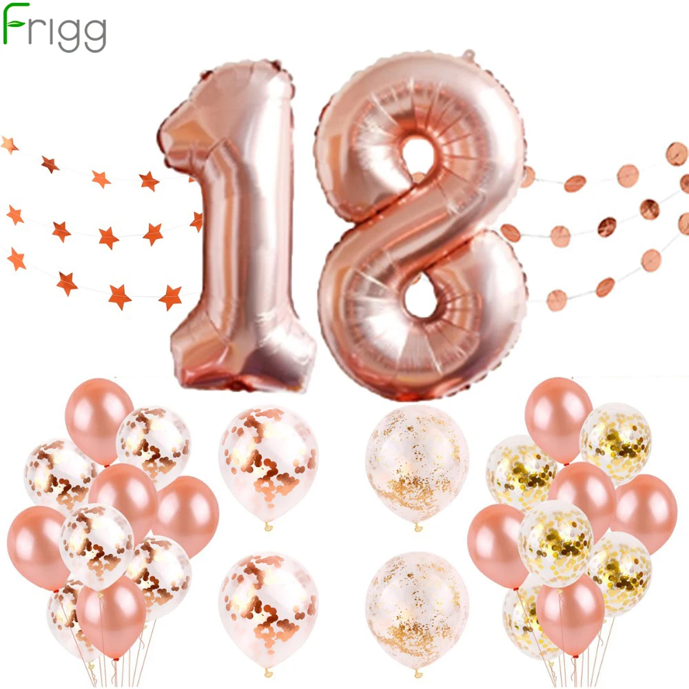 Frigg Happy Birthday Balloons Rose Gold Number Ballons Baloons 18th Birthday Party Decorations Kids Adult 18 Birthday Baloes
Frigg Happy Birthday Balloons Rose Gold Number Ballons Baloons 18th Birthday Party Decorations Kids Adult 18 Birthday Baloes