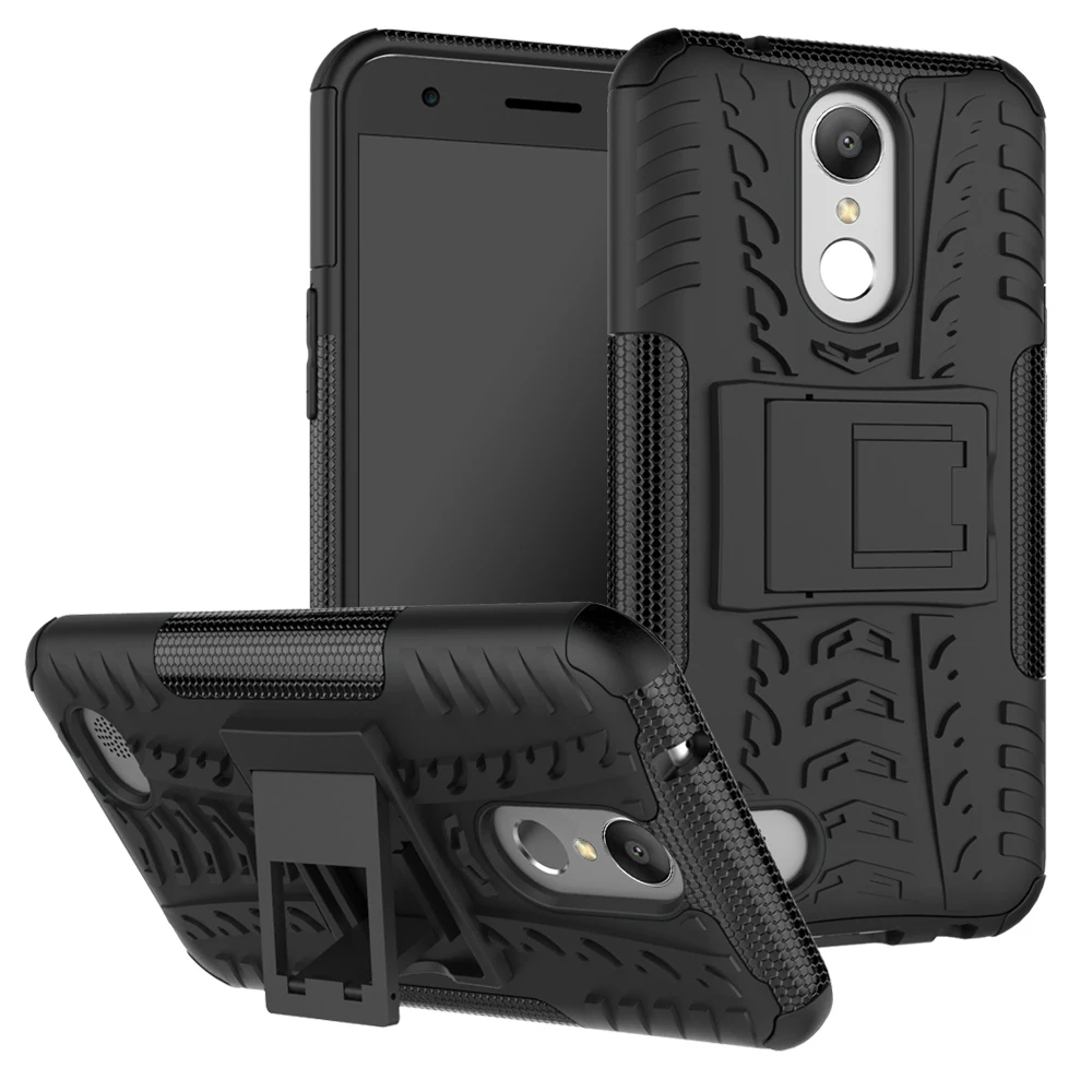 Для LG K10 2017 ударопрочный гибридный прочный ТПУ Броня силиконовой резины стенд
