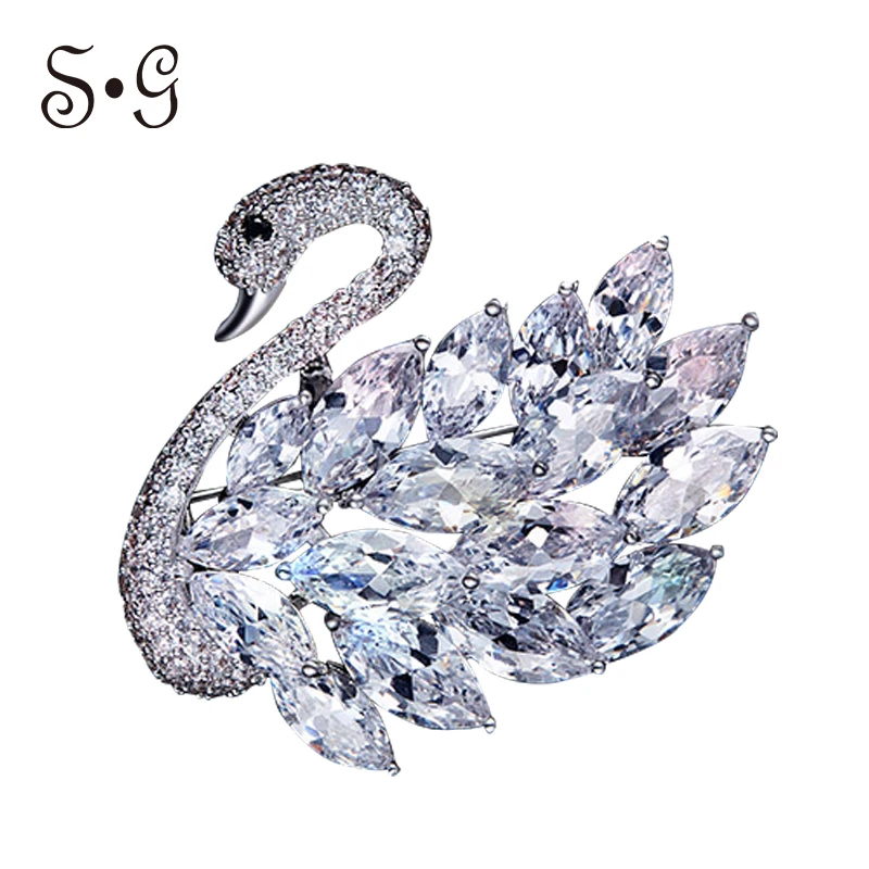 Swan Shape Brooches 6pcs/doz Jewelry Fashion Buckle Cute Crystal Broche Femme Bijoux pin Headscarf Wedding Brooch Customizable
Swan Shape Brooches 6pcs/doz Jewelry Fashion Buckle Cute Crystal Broche Femme Bijoux pin Headscarf Wedding Brooch Customizable