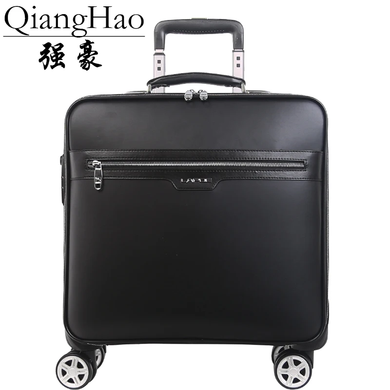 16 inch retro small cabin travel bag and suitcase leather on wheel
16 inch retro small cabin travel bag and suitcase leather on wheel