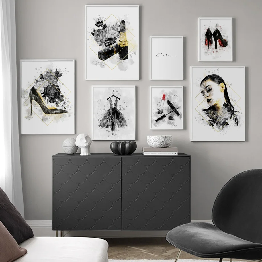 Paris Fashion High Heels Lipstick Dress Makeups Wall Art Canvas Painting Posters And Prints Wall Pictures For Living Room Salon
Paris Fashion High Heels Lipstick Dress Makeups Wall Art Canvas Painting Posters And Prints Wall Pictures For Living Room Salon