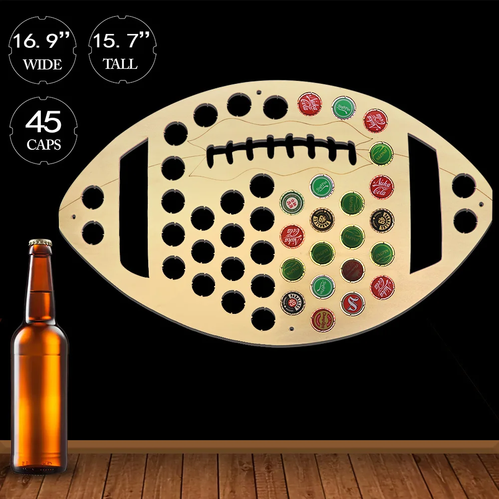 American Football Beer Cap Map Rugby Ball Wooden Cap Trap Wine Cap Holder Cap Collection Wall Art Display Map Wine Lovers Gift
American Football Beer Cap Map Rugby Ball Wooden Cap Trap Wine Cap Holder Cap Collection Wall Art Display Map Wine Lovers Gift