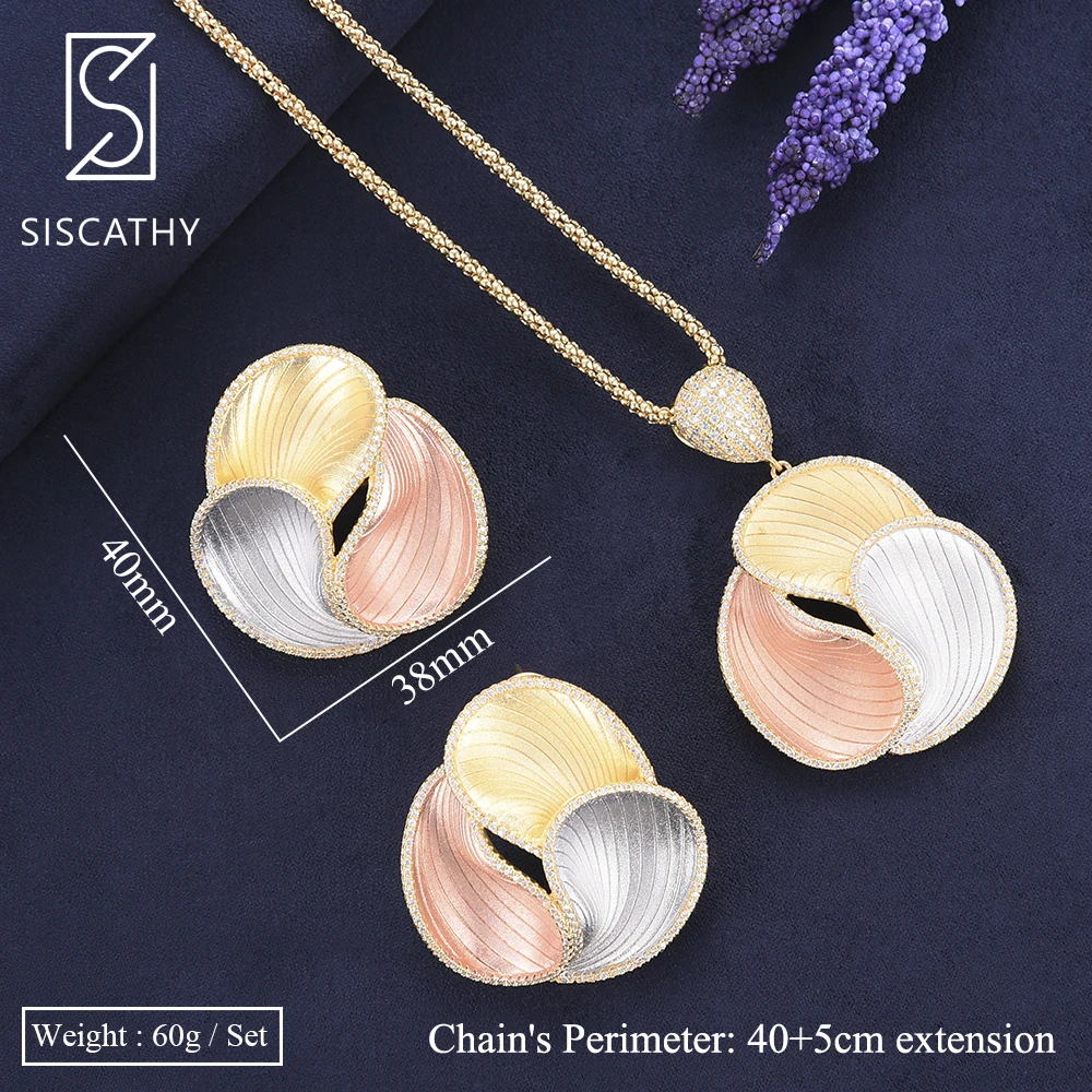 SisCathy 2PC Luxury Women Blossom Long Chain Necklace Stud Earrings Fashion Jewelry Set Indian Nigerian Wedding Jewelry Earrings
SisCathy 2PC Luxury Women Blossom Long Chain Necklace Stud Earrings Fashion Jewelry Set Indian Nigerian Wedding Jewelry Earrings