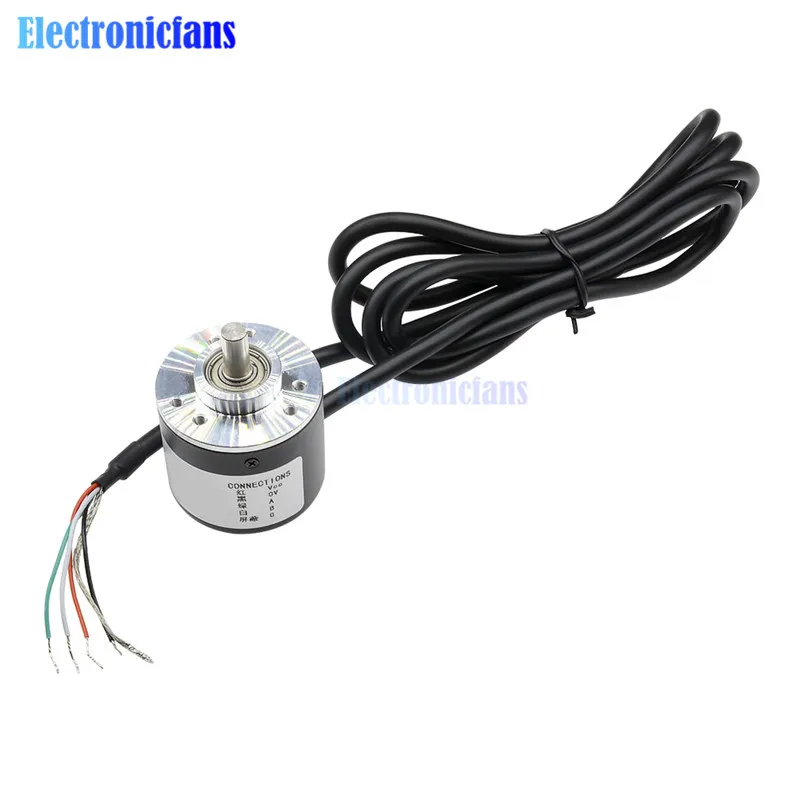 Encoder 360 / 600 P/R Photoelectric Incremental Rotary 5-24V AB 2 Phases 6mm Shaft
Encoder 360 / 600 P/R Photoelectric Incremental Rotary 5-24V AB 2 Phases 6mm Shaft