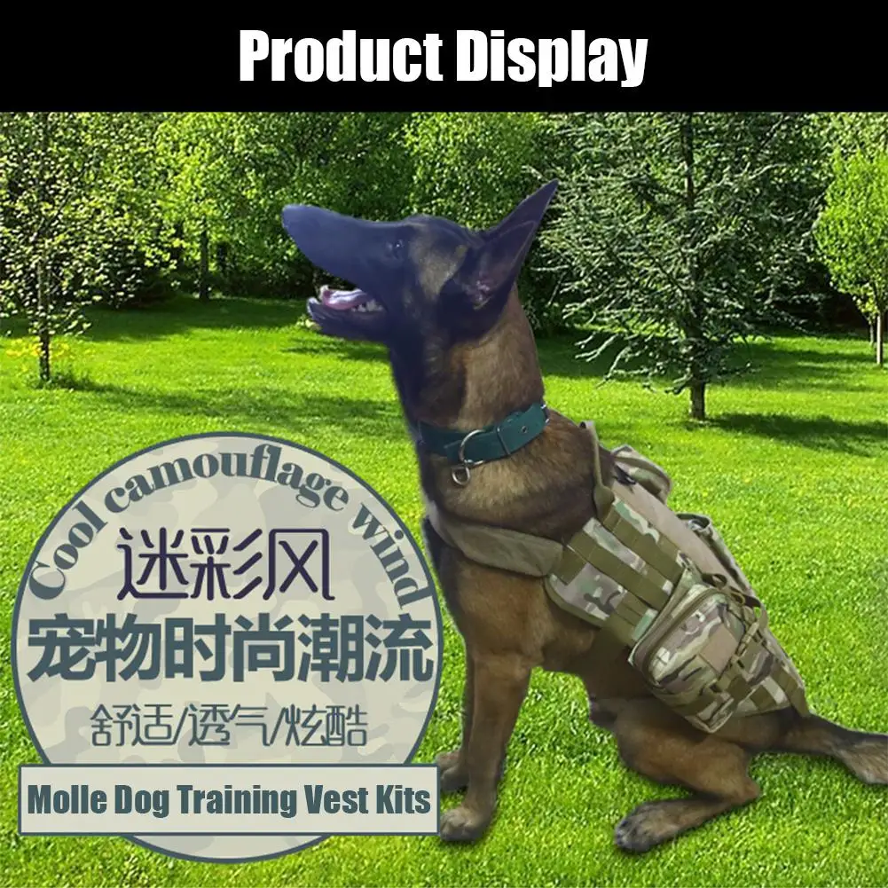Army Tactical Dog Training Vest Suits Adjustable Molle System Camouflage Hunting Vest Harness Military Dog Clothes Kits Bags
Army Tactical Dog Training Vest Suits Adjustable Molle System Camouflage Hunting Vest Harness Military Dog Clothes Kits Bags