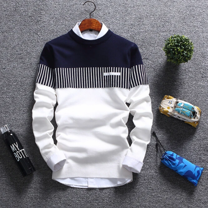 Men's Sweaters 2019 Male Knitwear Warm Korean Slim Round Collar Men Clothing Autumn Winter New Streetwear Fashion Stitching
Men's Sweaters 2019 Male Knitwear Warm Korean Slim Round Collar Men Clothing Autumn Winter New Streetwear Fashion Stitching