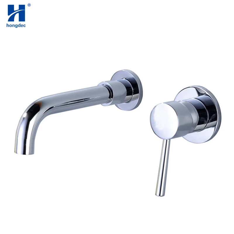 Hongdec Bathroom Wall Mount Brass Chrome Basin tap Single Handle Mixer Hot Cold Water Faucet
Hongdec Bathroom Wall Mount Brass Chrome Basin tap Single Handle Mixer Hot Cold Water Faucet